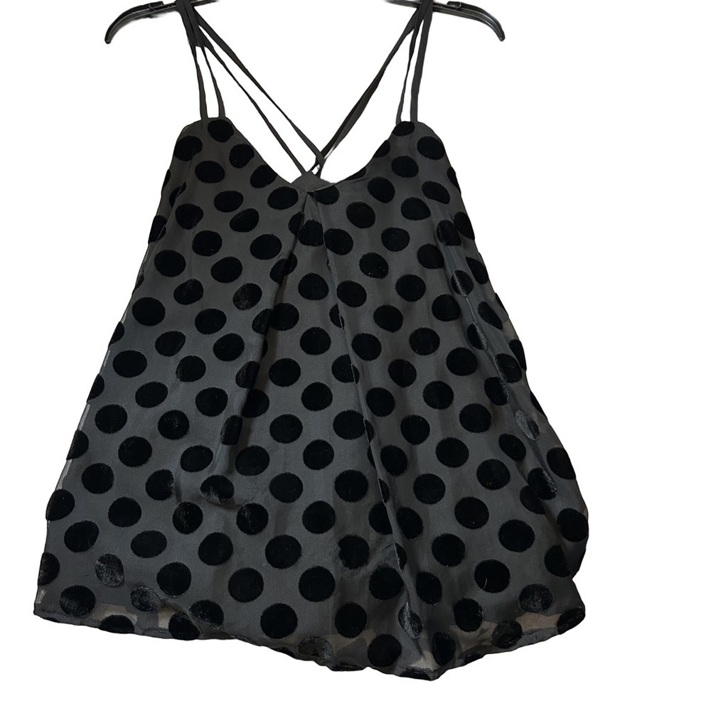 Black Velvet Circle Tank Top, Size S ~ J.O.A. LA - Picture 6 of 9